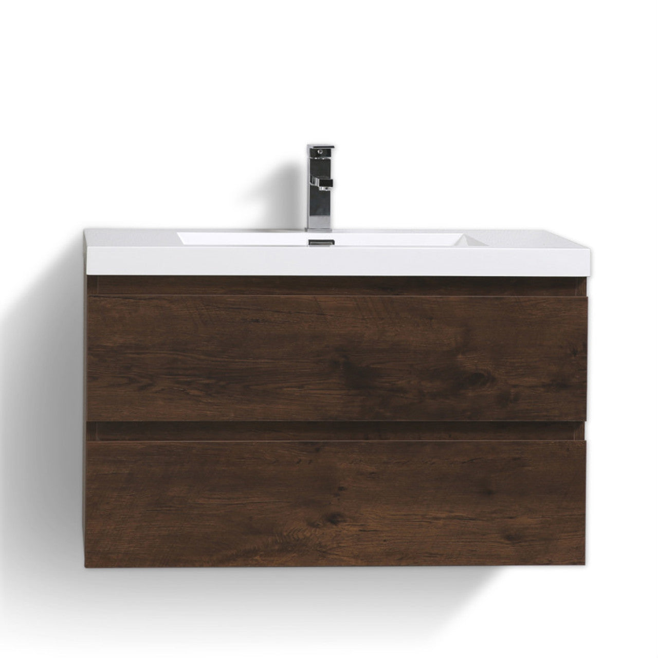 MOB 42" Wall Mounted Modern Bathroom Vanity with Reinforced Acrylic Sink