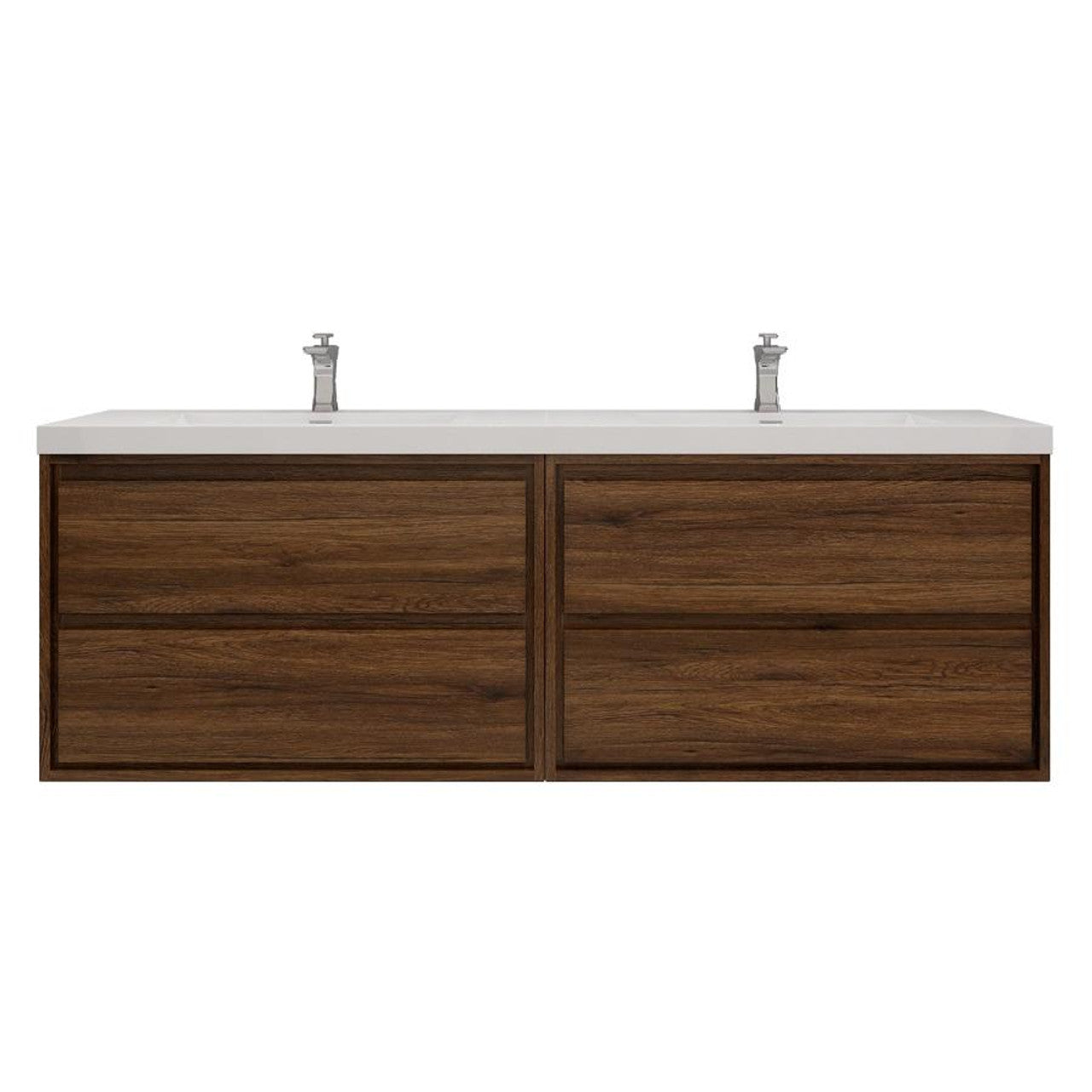 MOM8 72" Wall Mounted Modern Vanity - Double Sink (36"+36")