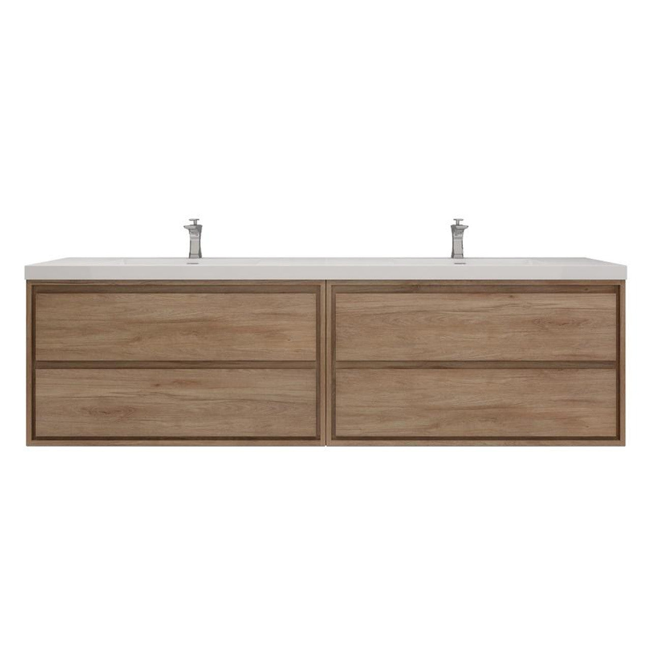 MOM8 84" Wall Mounted Modern Vanity - Double Sink (42"+42")