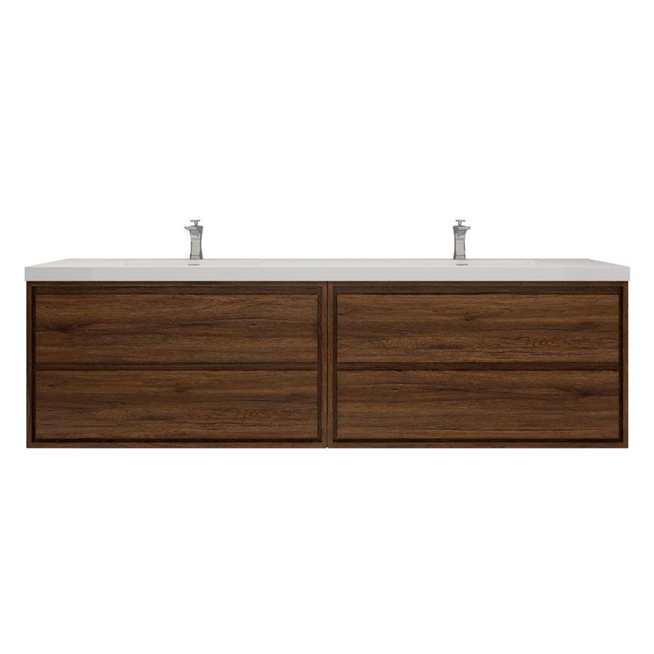 MOM8 84" Wall Mounted Modern Vanity - Double Sink (42"+42")