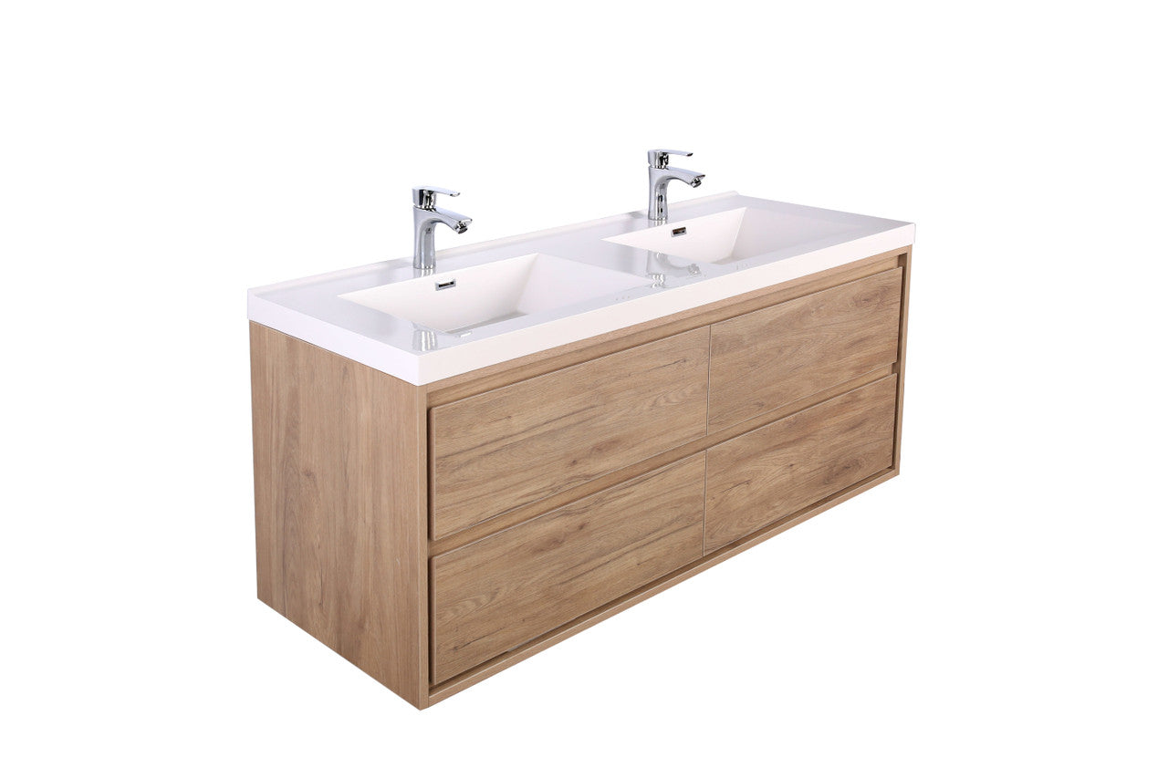 MOM8 48" Wall Mounted Modern Vanity - Double Sink