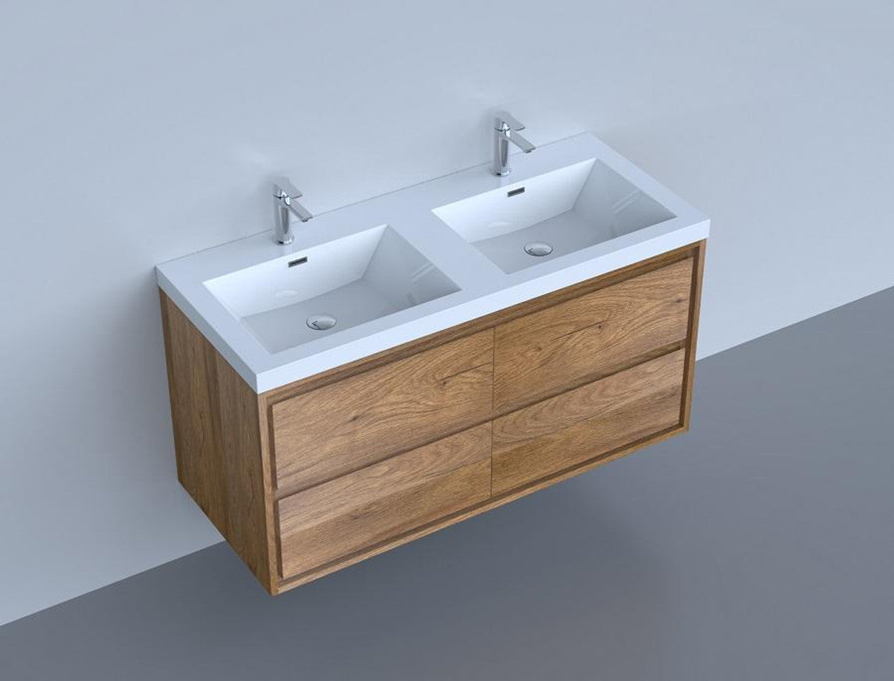 MOM8 48" Wall Mounted Modern Vanity - Double Sink