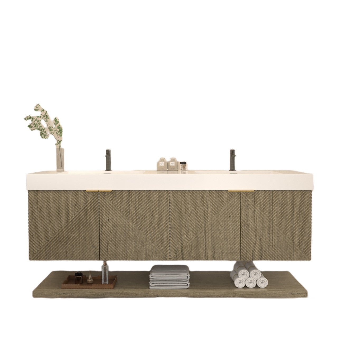 MT 72" Floating Modern Bathroom Vanity - Double Sink