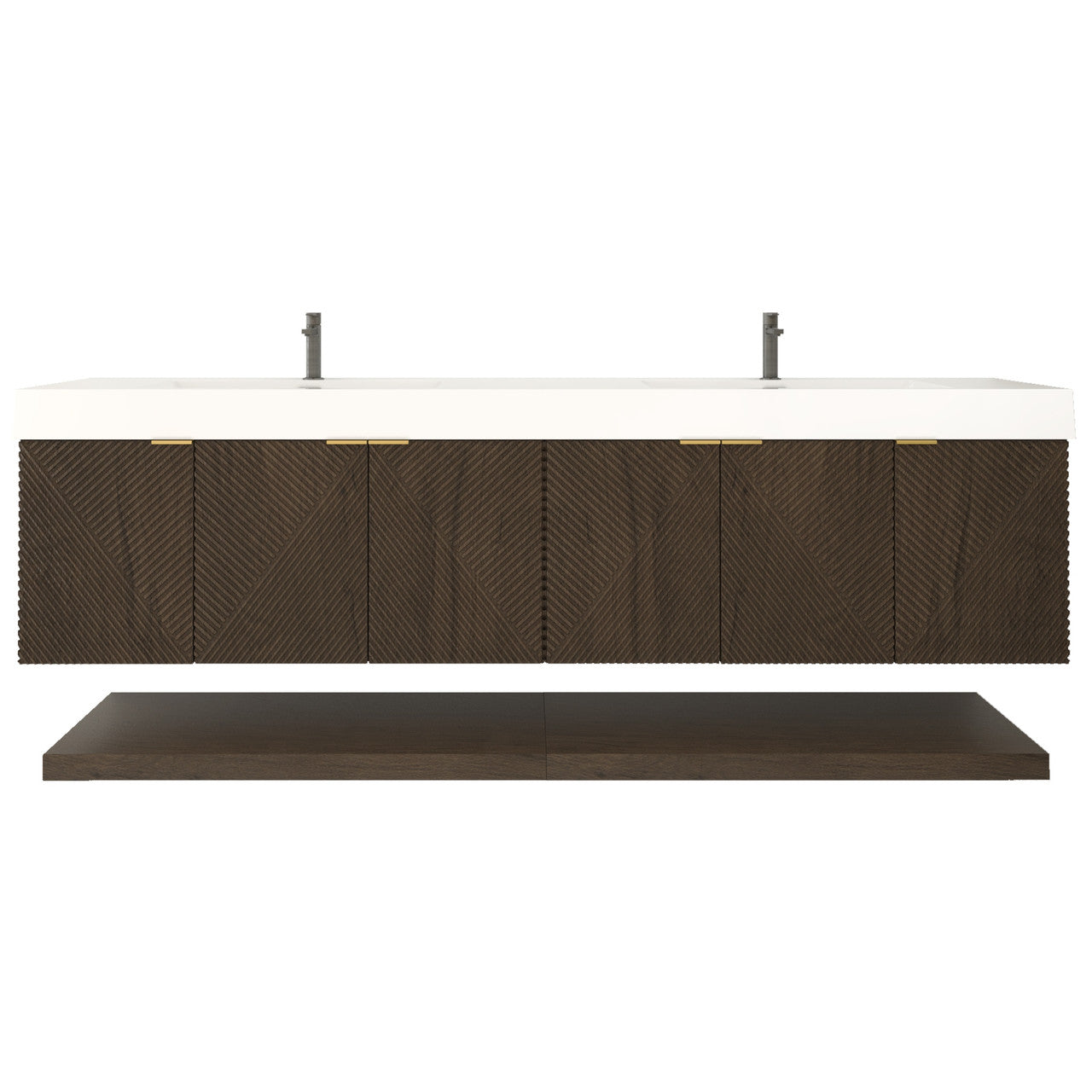 MT 84" Floating Modern Bathroom Vanity - Double Sink