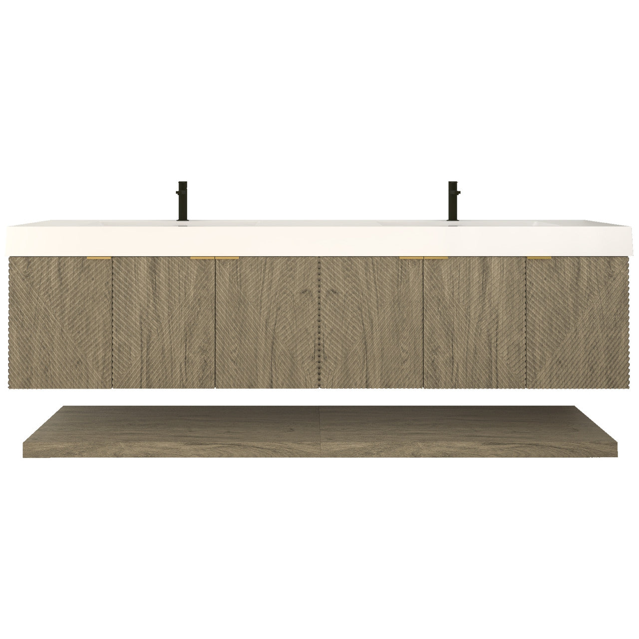 MT 84" Floating Modern Bathroom Vanity - Double Sink