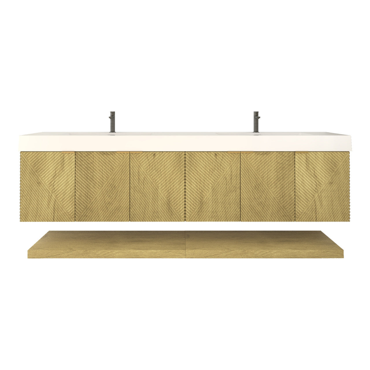 MT 84" Floating Modern Bathroom Vanity - Double Sink