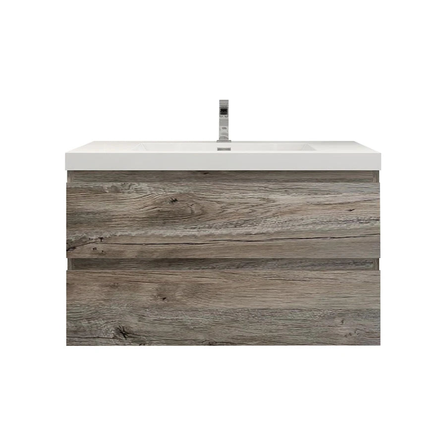 BTO 36" Wall Mounted Modern Bathroom Vanity