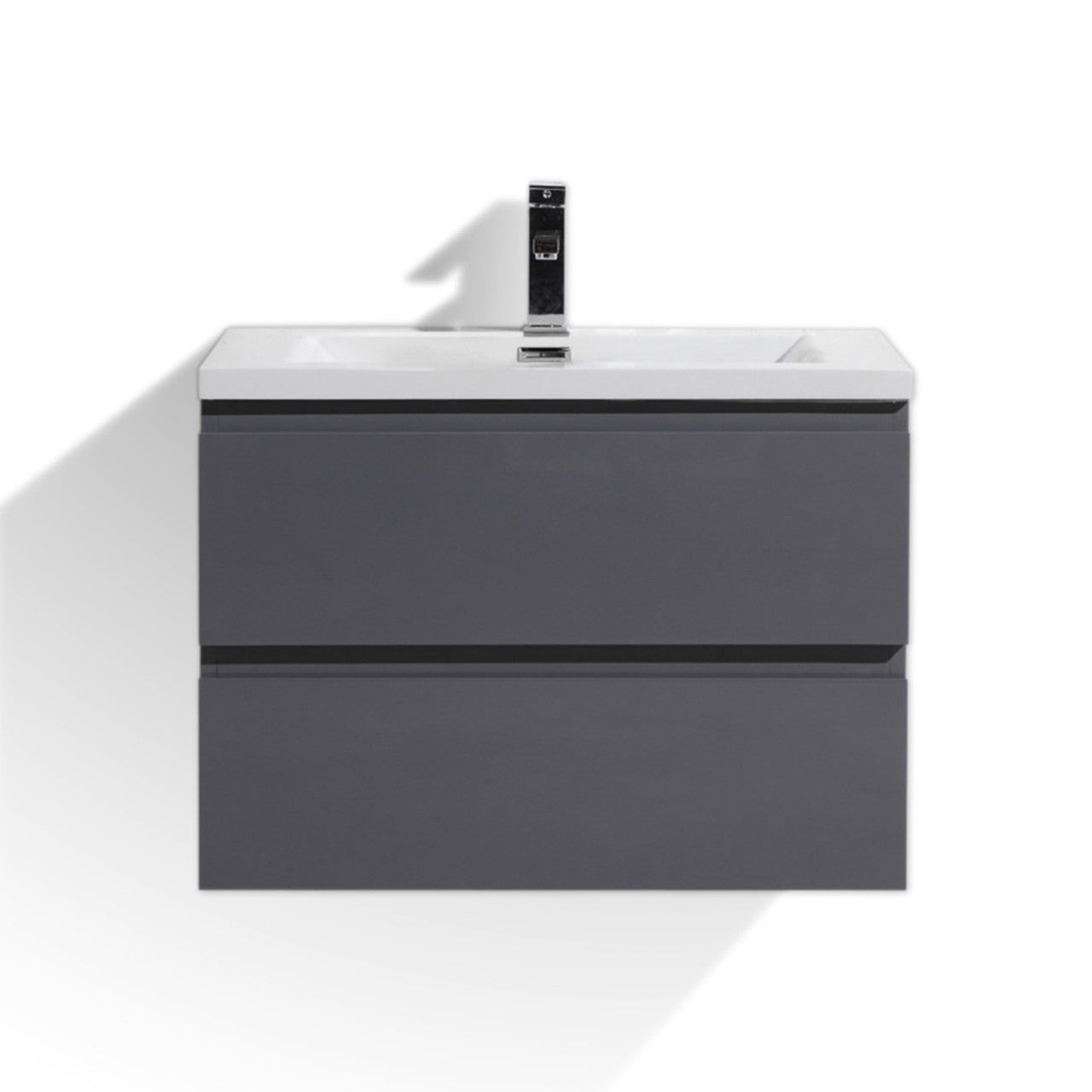 MOB 30" Wall Mounted Modern Bathroom Vanity with Reinforced Acrylic Sink
