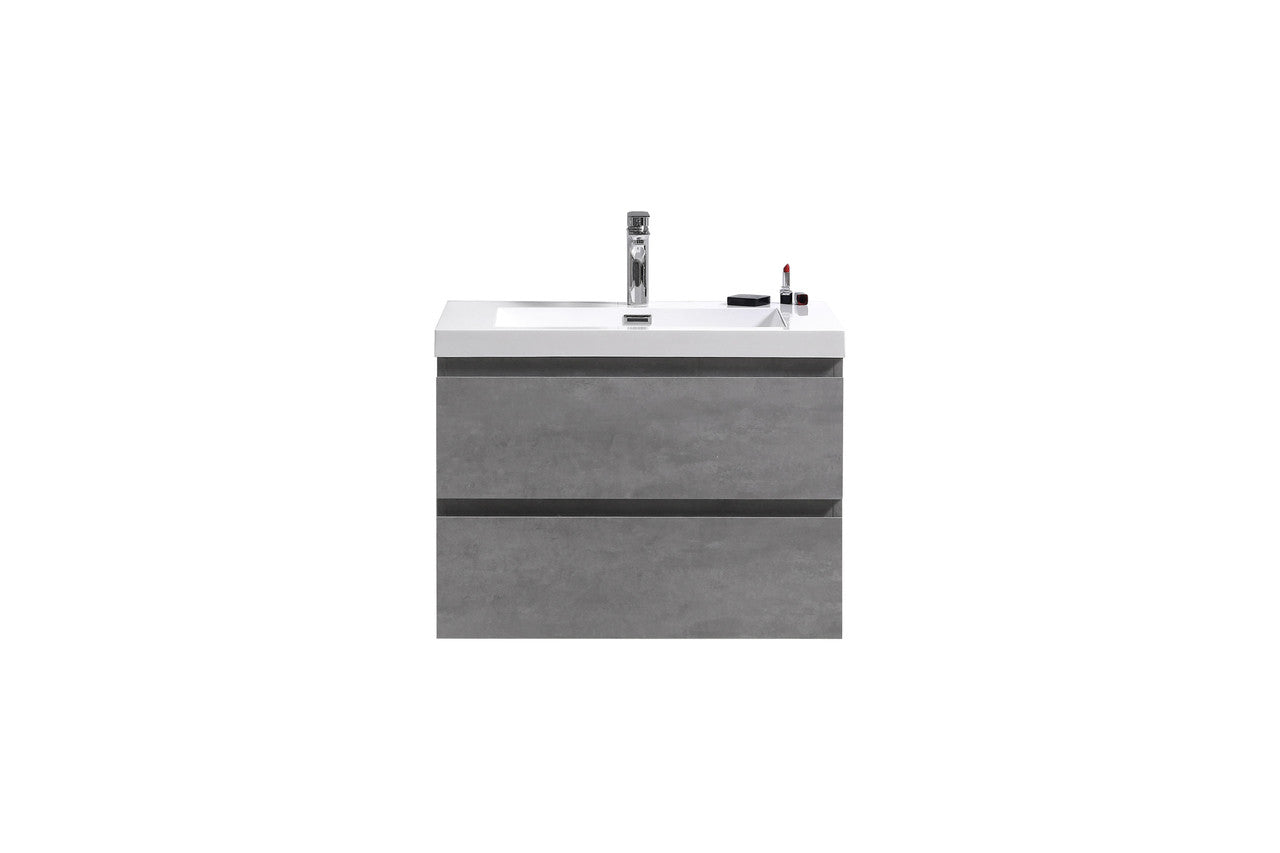 MOB 30" Wall Mounted Modern Bathroom Vanity with Reinforced Acrylic Sink