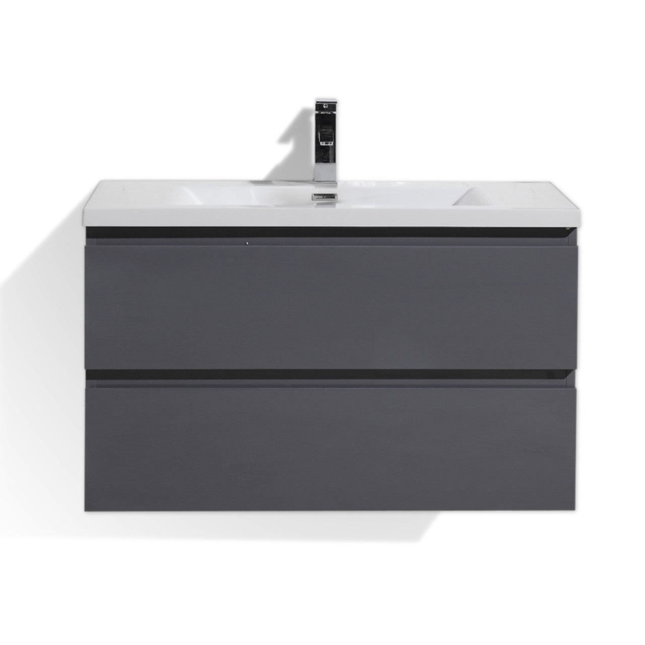 MOB 36" Wall Mounted Modern Bathroom Vanity with Reinforced Acrylic Sink