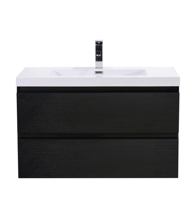MOB 36" Wall Mounted Modern Bathroom Vanity with Reinforced Acrylic Sink