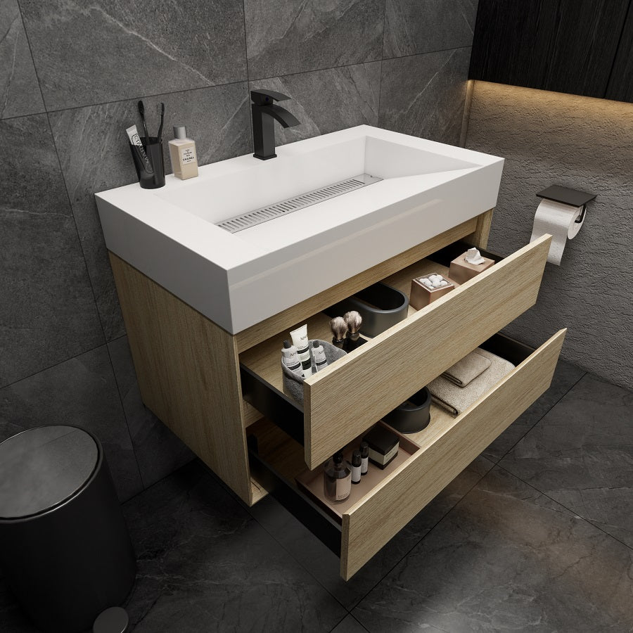 Max 36" Modern Floating Bathroom Vanity