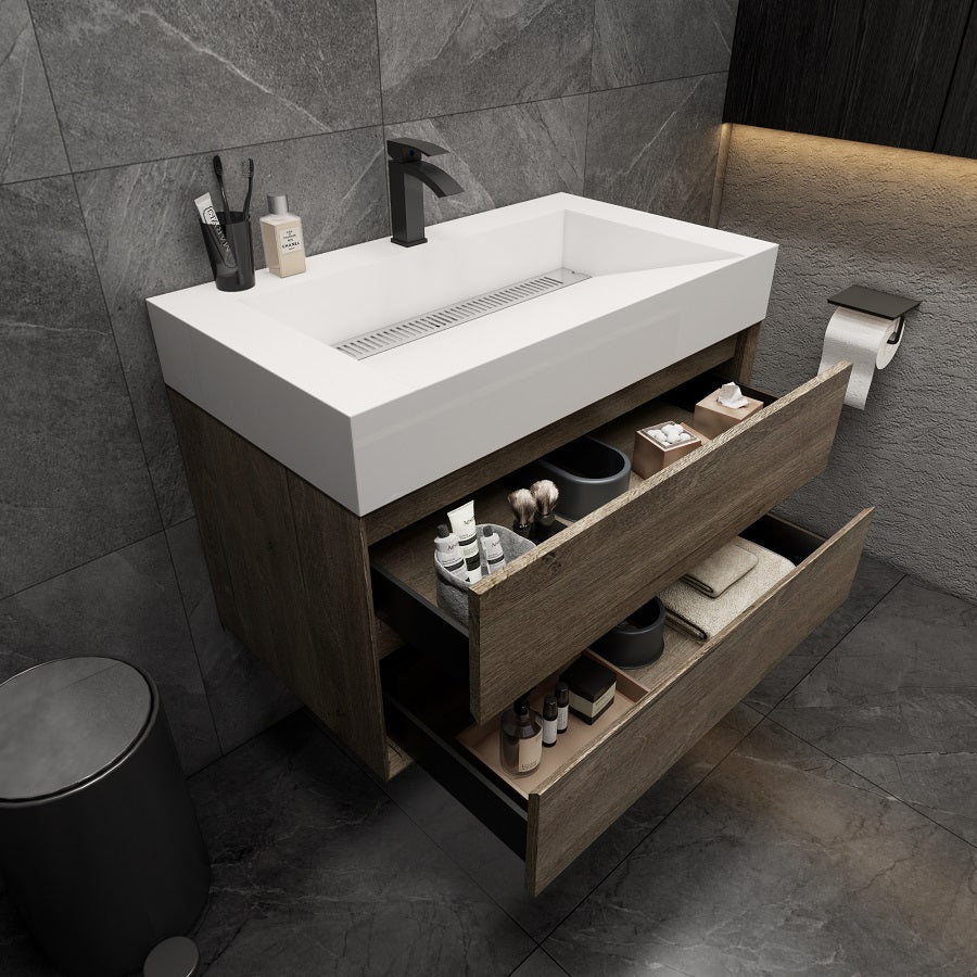 Max 36" Modern Floating Bathroom Vanity