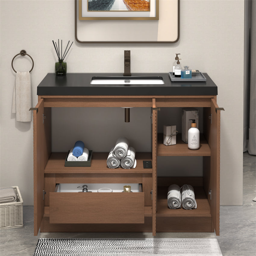 MT 42" Freestanding Modern Bathroom Vanity (Left Side)