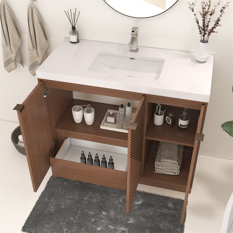 MT 42" Freestanding Modern Bathroom Vanity (Left Side)