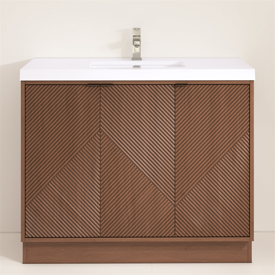 MT 42" Freestanding Modern Bathroom Vanity (Left Side)