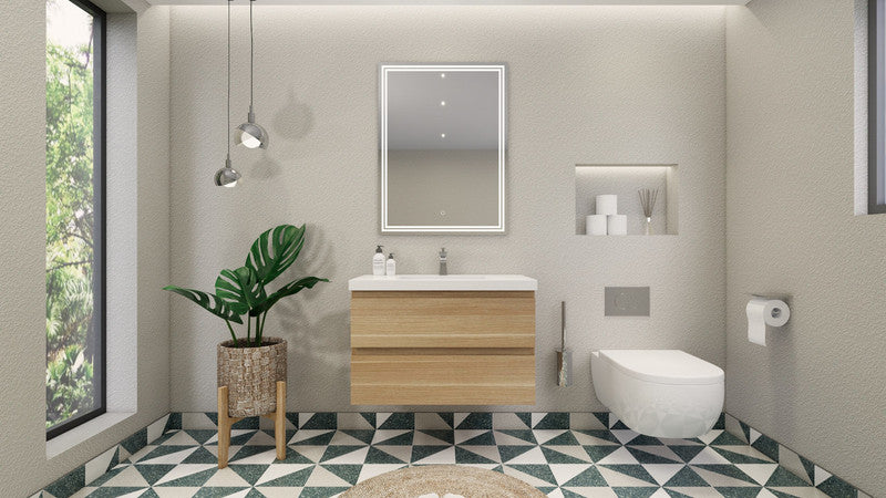MOB 36" Wall Mounted Modern Bathroom Vanity with Reinforced Acrylic Sink
