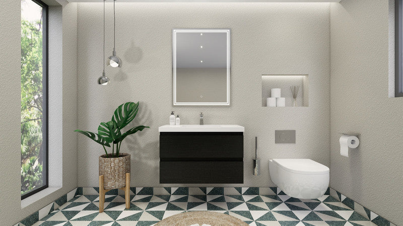 MOB 36" Wall Mounted Modern Bathroom Vanity with Reinforced Acrylic Sink