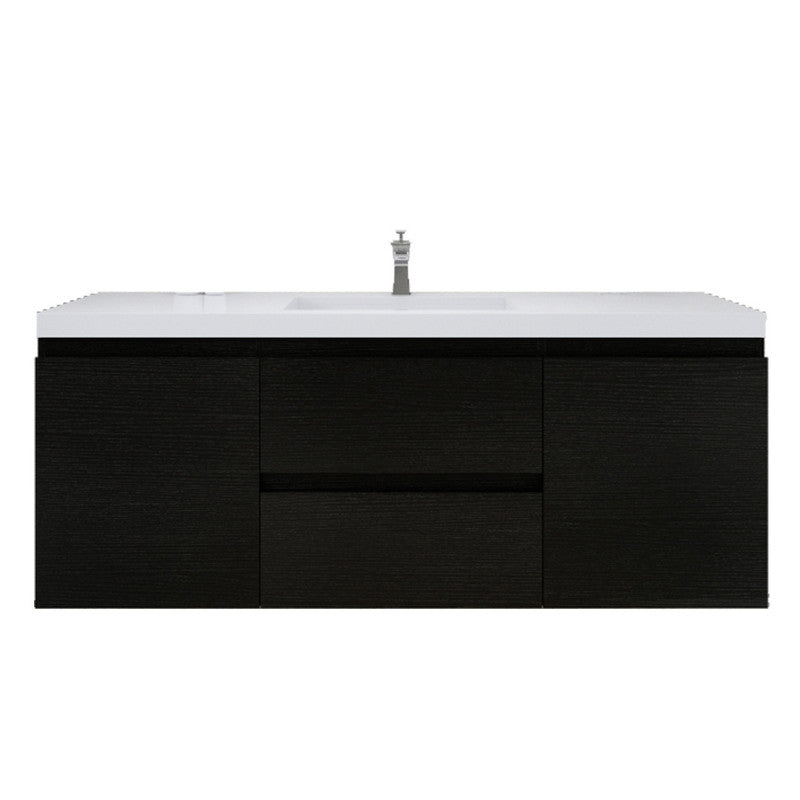 MOB 60" Wall Mounted Modern Bathroom Vanity with Reinforced Acrylic Sink (Single Sink)
