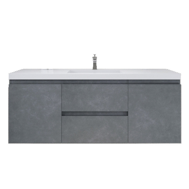 MOB 60" Wall Mounted Modern Bathroom Vanity with Reinforced Acrylic Sink (Single Sink)