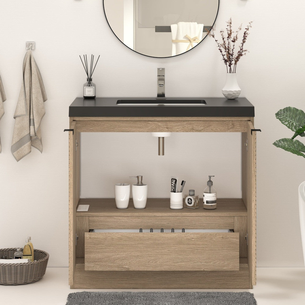 MT 36" Freestanding Modern Bathroom Vanity