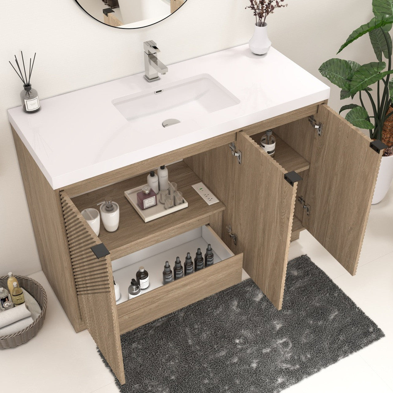 MT 48" Freestanding Modern Bathroom Vanity