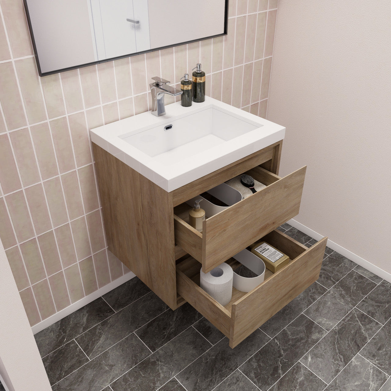 MOM8 24" Wall Mounted Modern Vanity