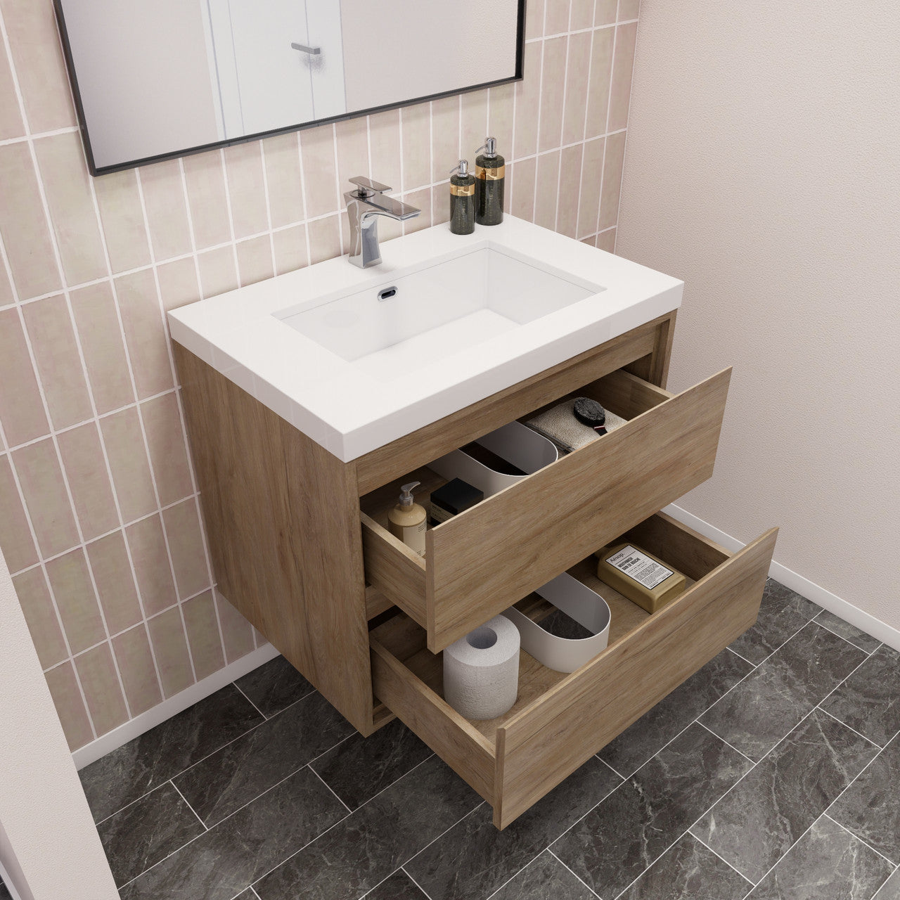 MOM8 30" Wall Mounted Modern Vanity