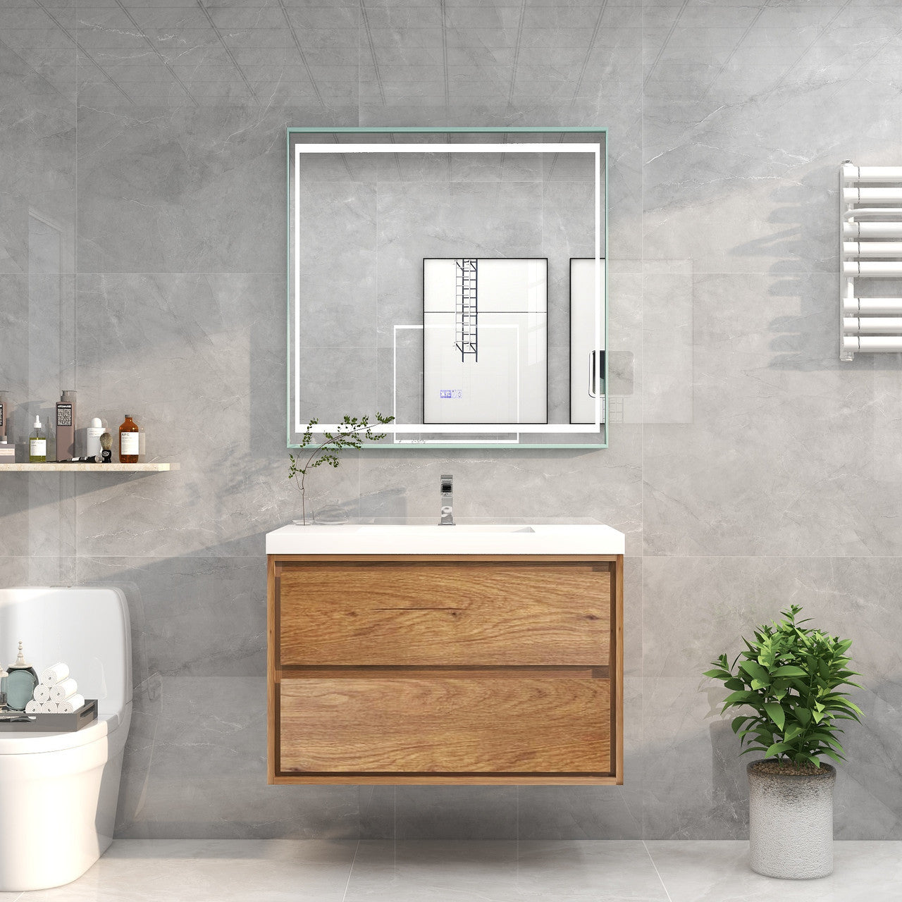 MOM8 36" Wall Mounted Modern Vanity