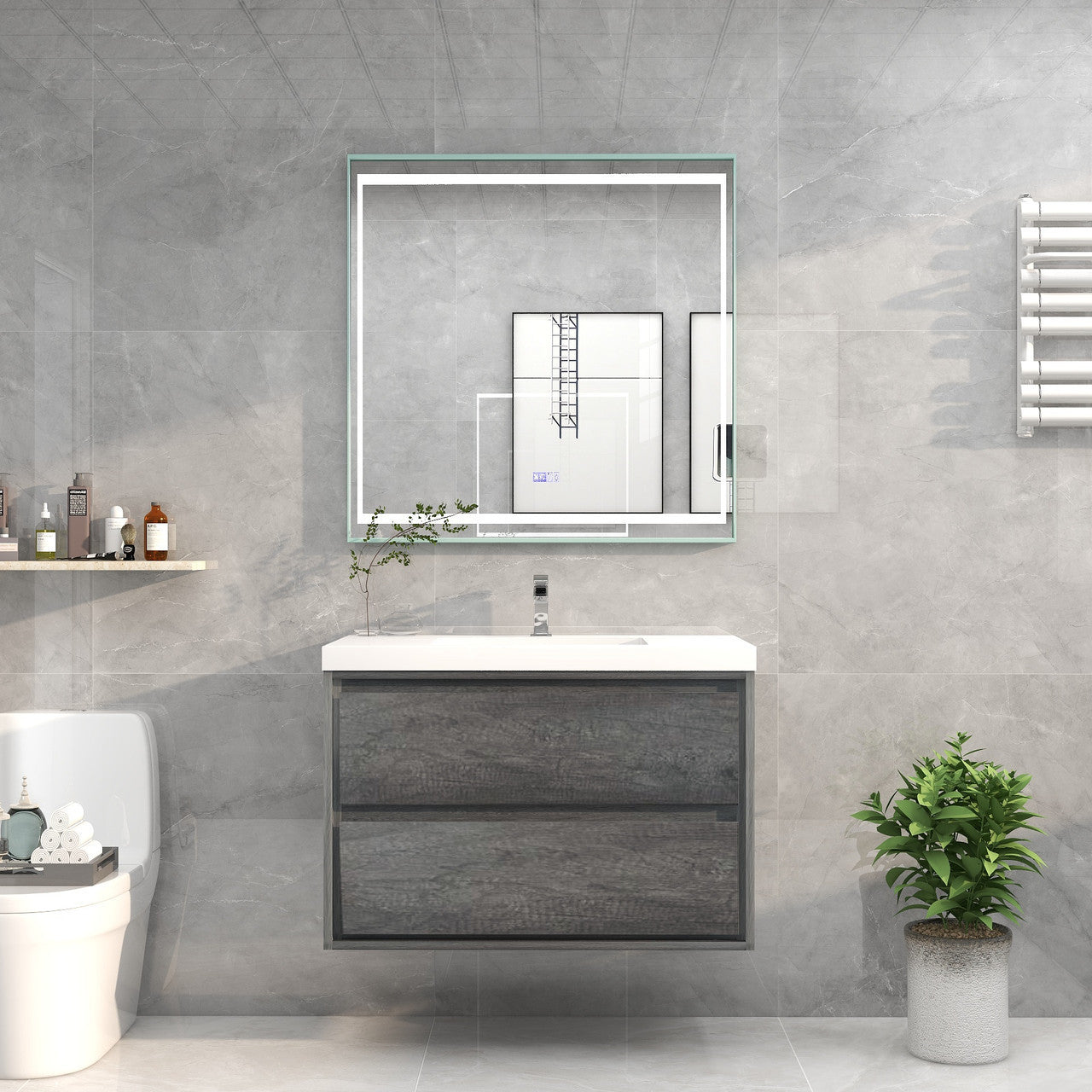 MOM8 36" Wall Mounted Modern Vanity