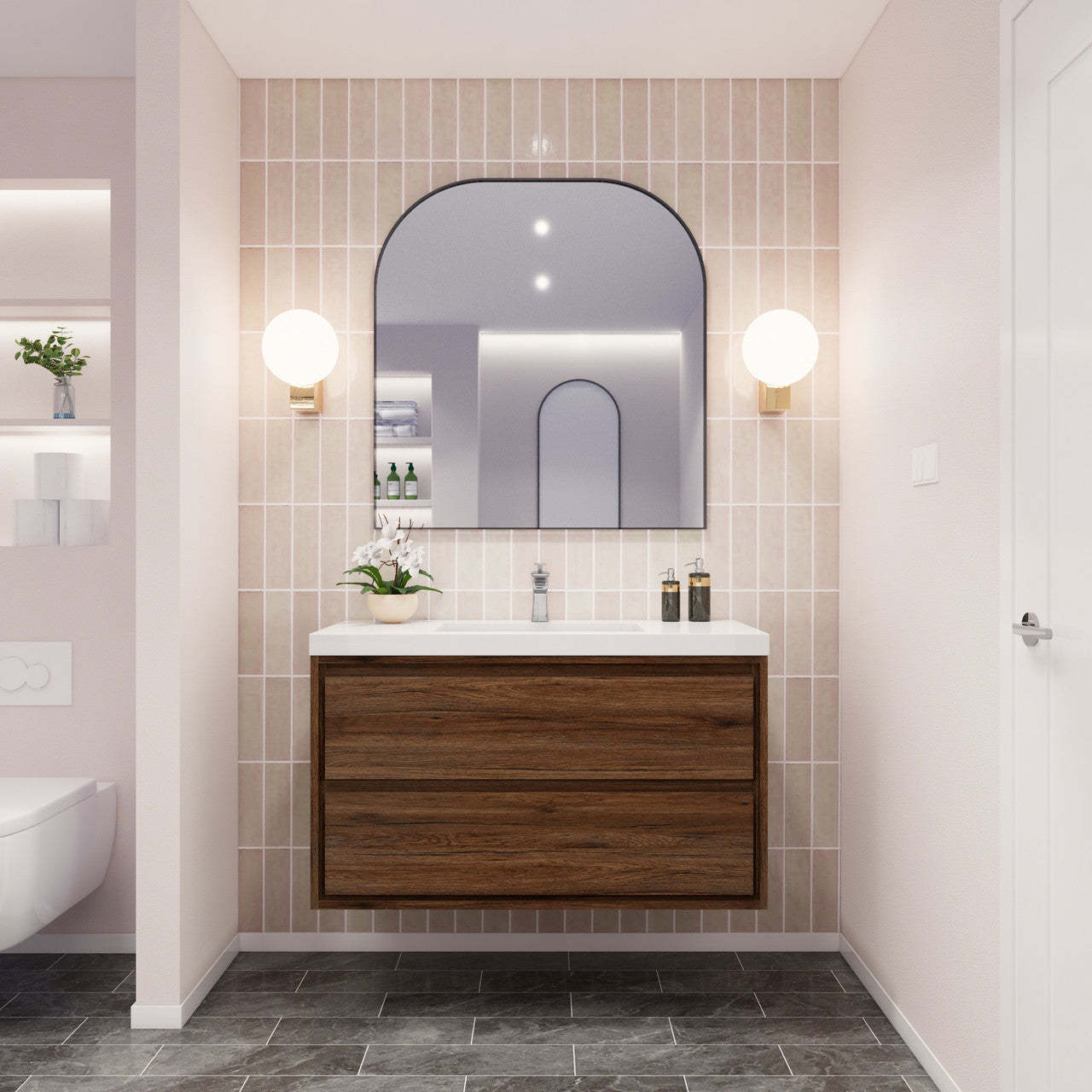 MOM8 42" Wall Mounted Modern Vanity