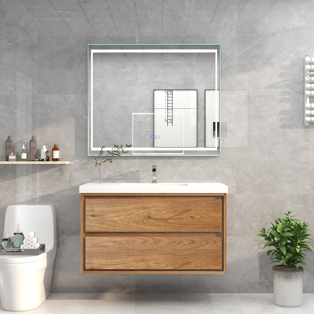 MOM8 42" Wall Mounted Modern Vanity