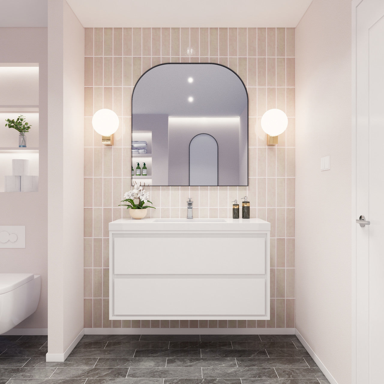 MOM8 42" Wall Mounted Modern Vanity