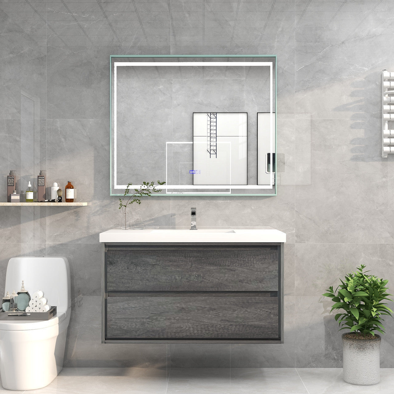 MOM8 42" Wall Mounted Modern Vanity