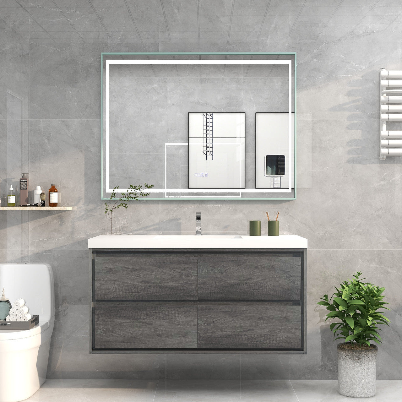 MOM8 48" Wall Mounted Modern Vanity - Single Sink