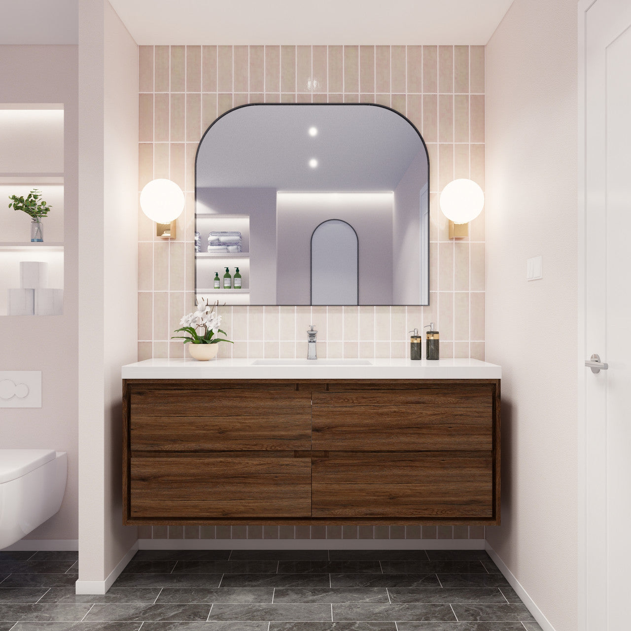 MOM8 60" Wall Mounted Modern Vanity - Single Sink