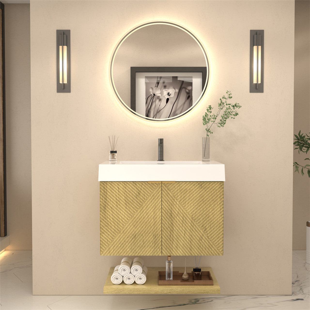 MT 30" Floating Modern Bathroom Vanity