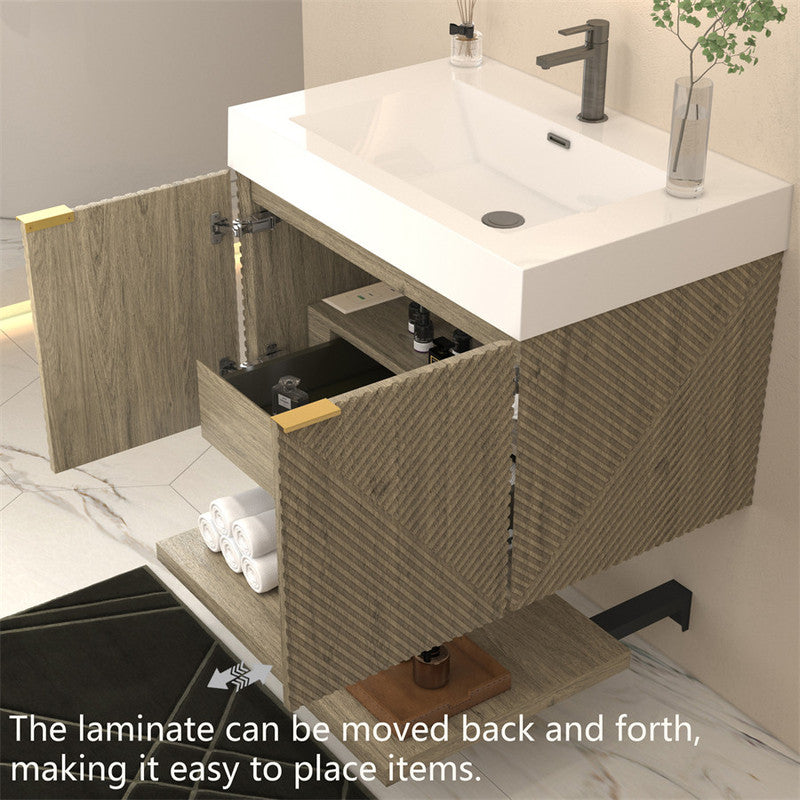 MT 30" Floating Modern Bathroom Vanity