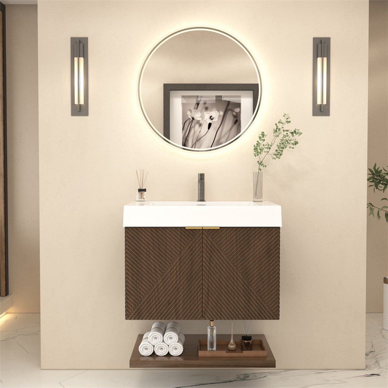 MT 30" Floating Modern Bathroom Vanity
