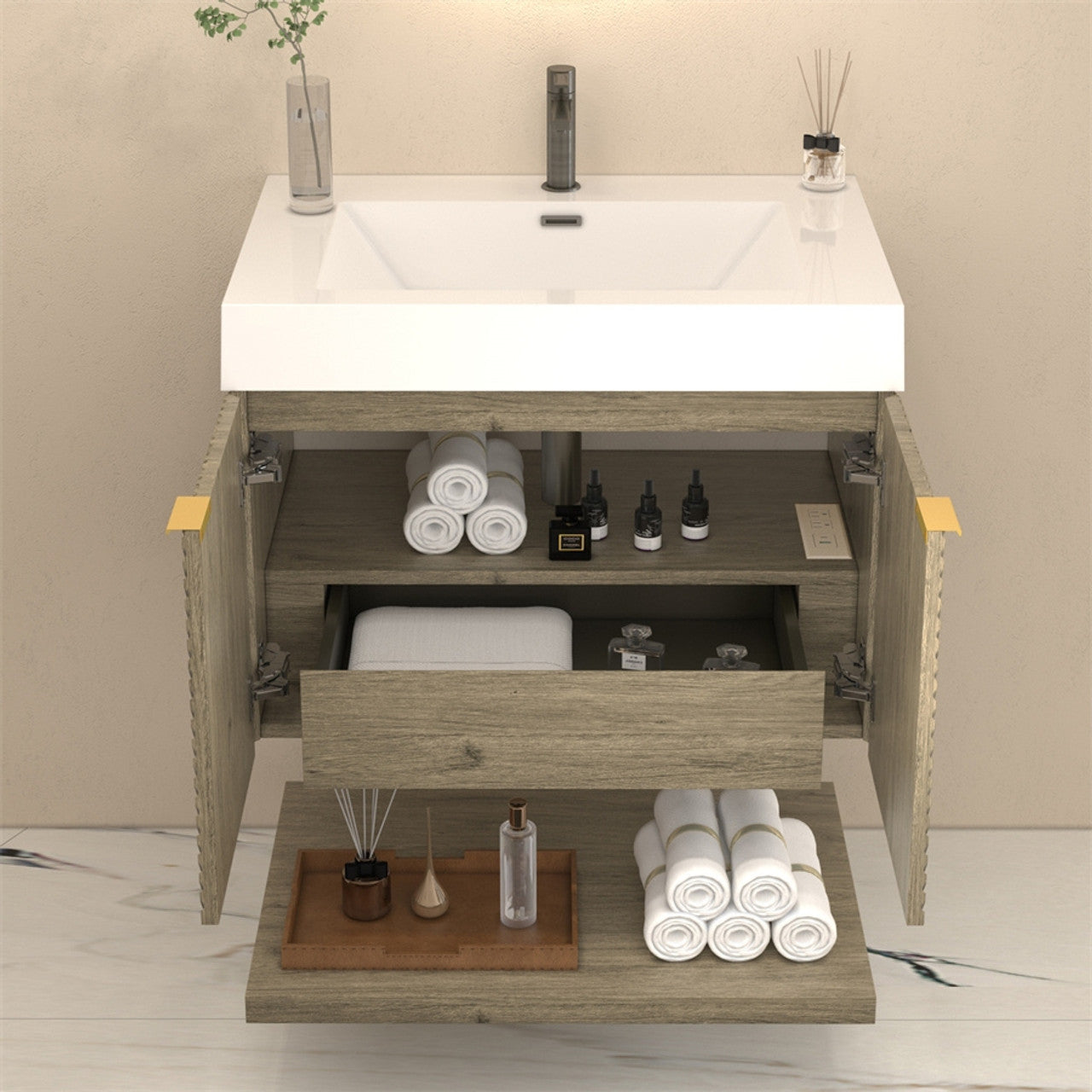 MT 30" Floating Modern Bathroom Vanity