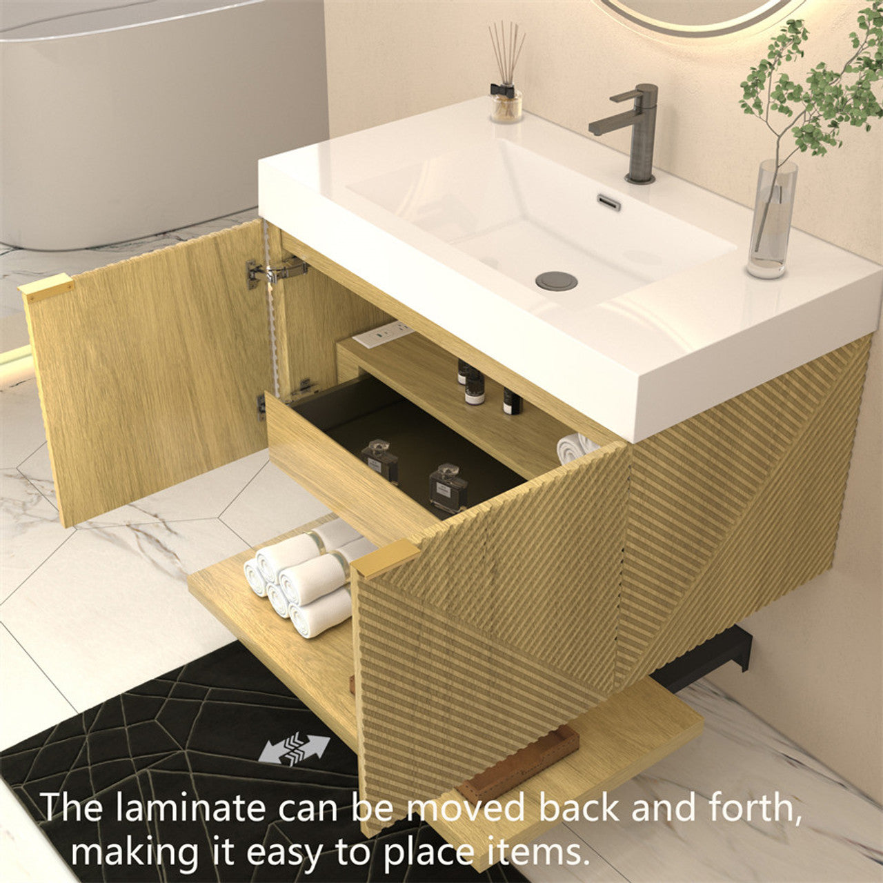MT 36" Floating Modern Bathroom Vanity