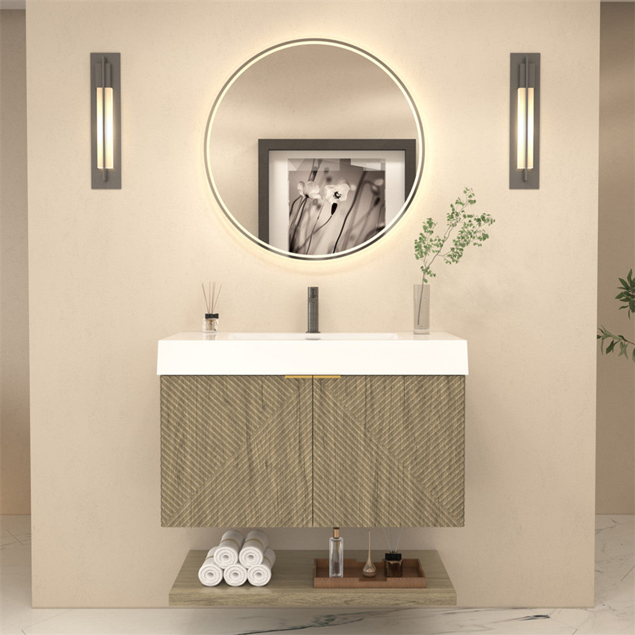MT 36" Floating Modern Bathroom Vanity