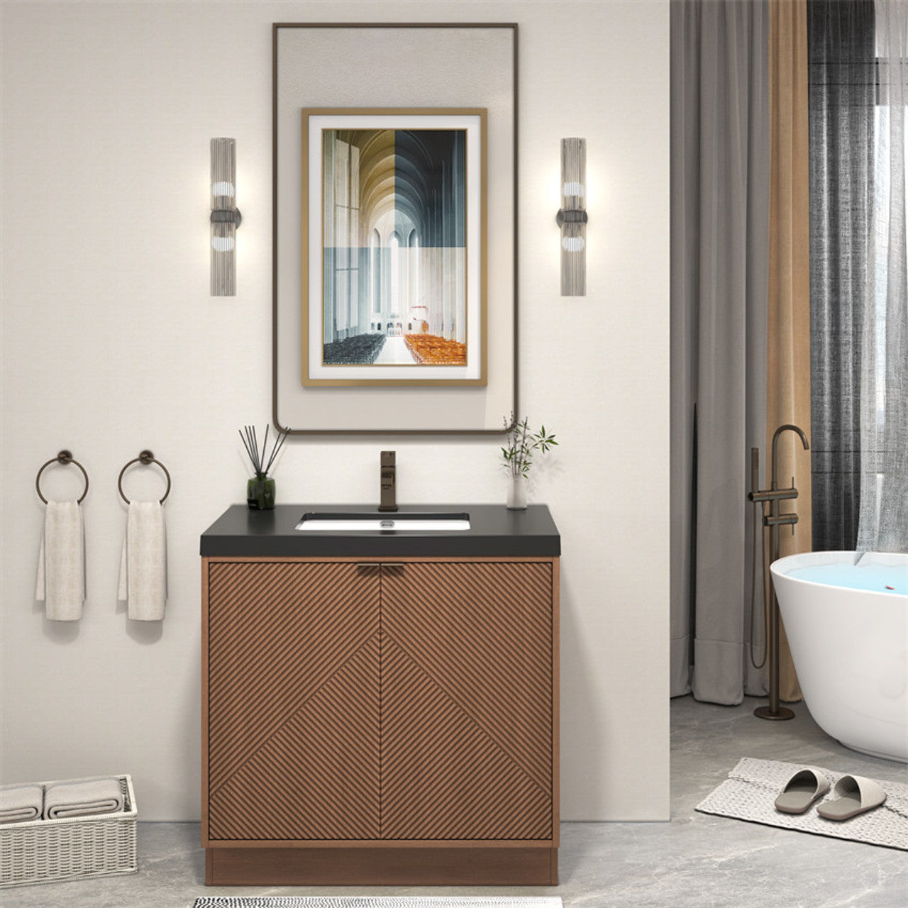 MT 36" Freestanding Modern Bathroom Vanity