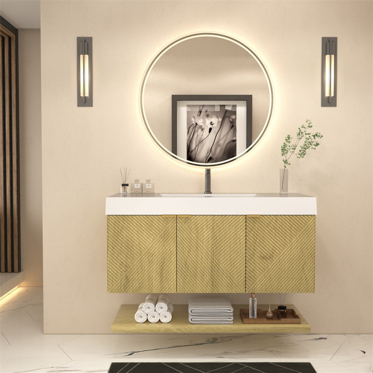 MT 48" Floating Modern Bathroom Vanity