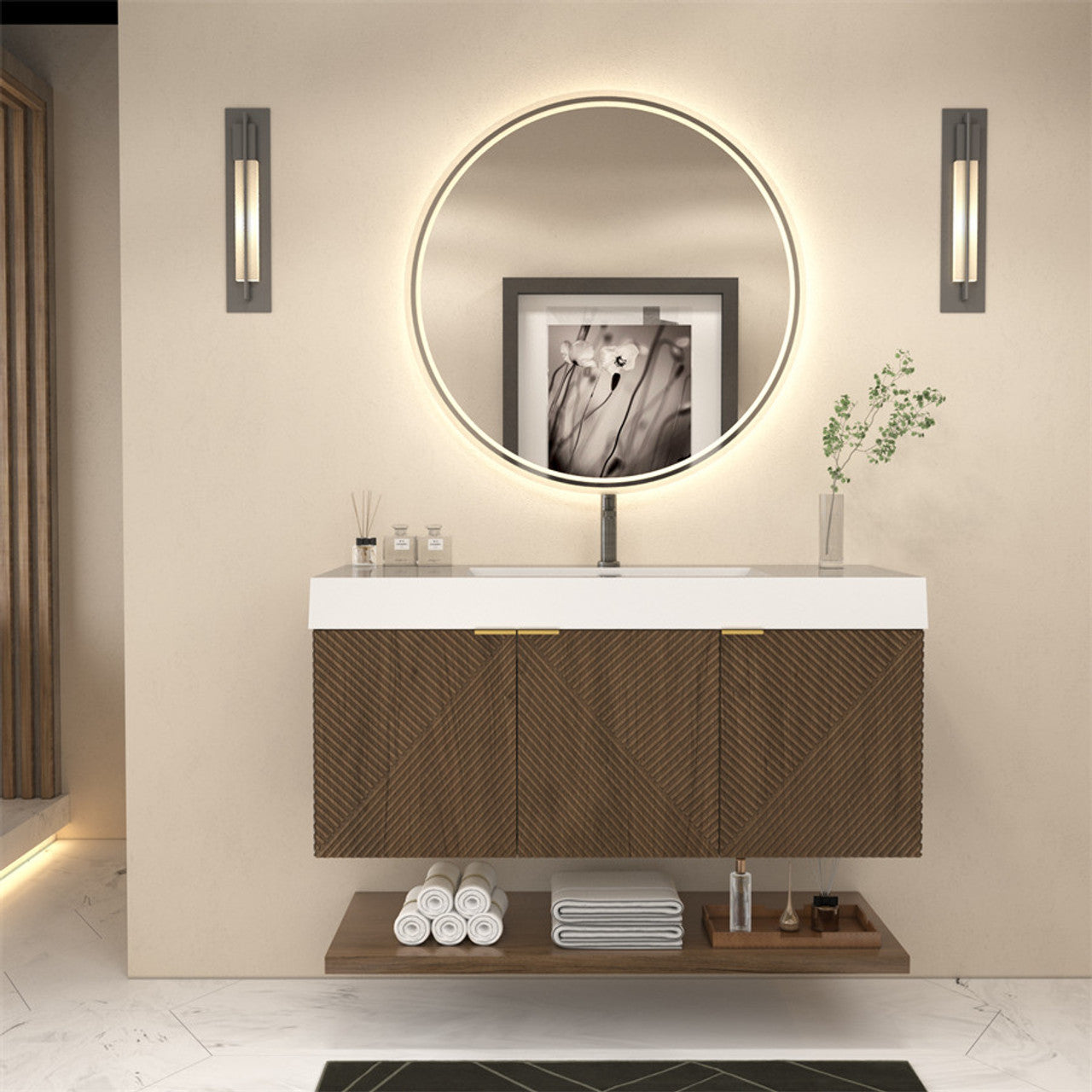 MT 48" Floating Modern Bathroom Vanity