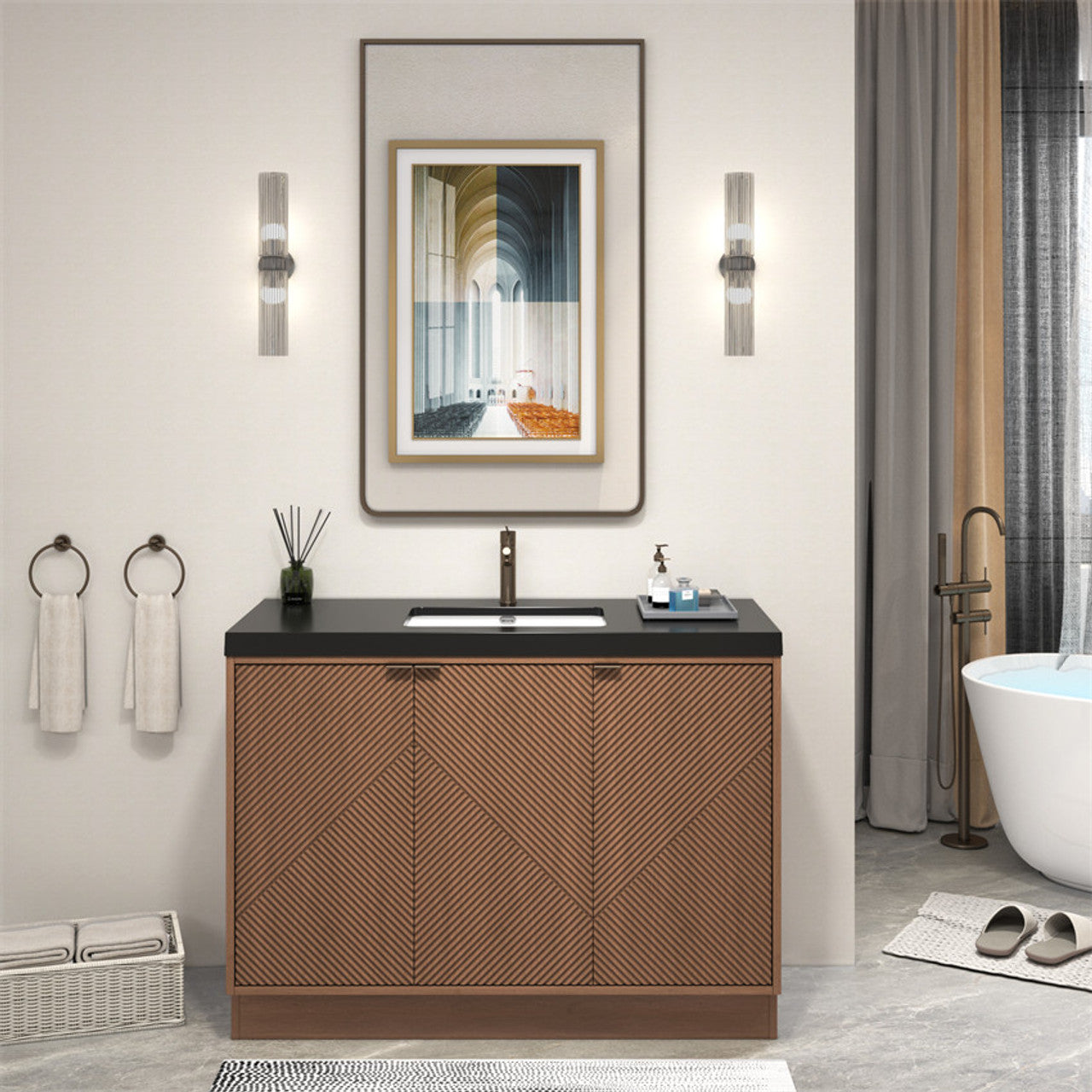 MT 48" Freestanding Modern Bathroom Vanity