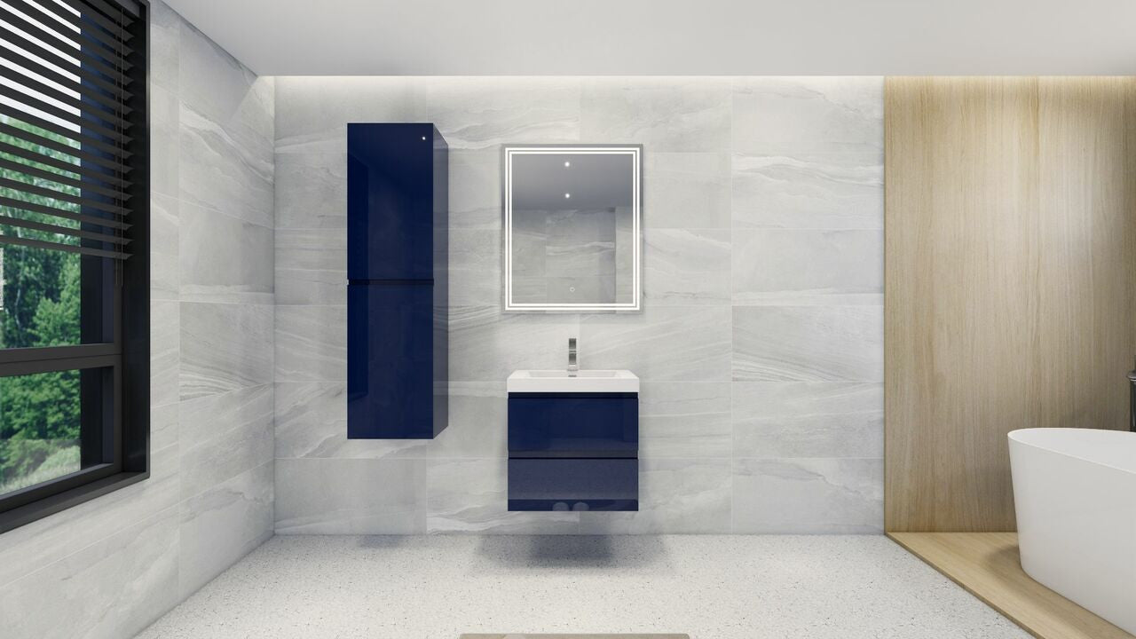 MOB 24" Wall Mounted Modern Bathroom Vanity with Reinforced Acrylic Sink