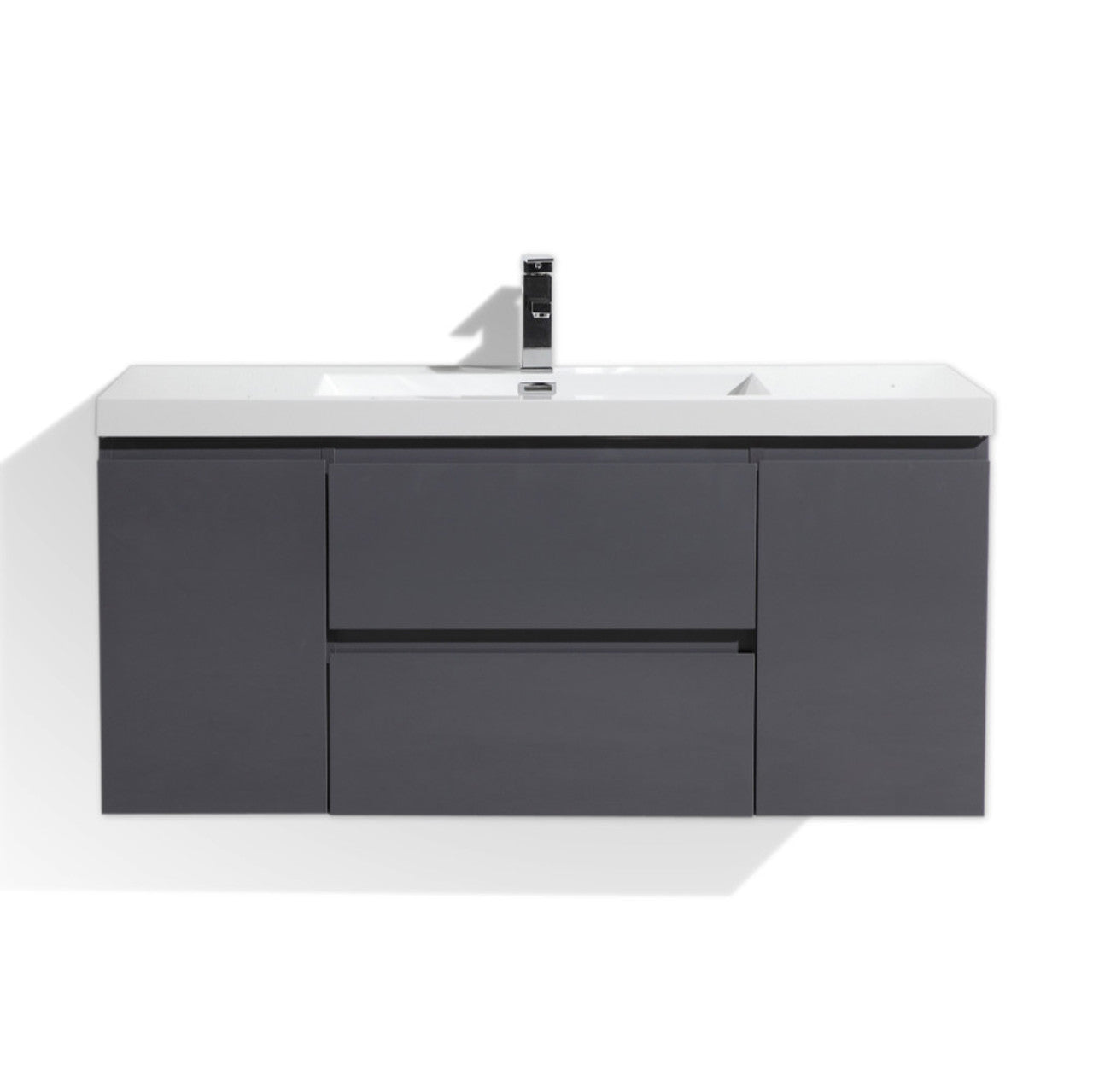 MOB 48" Wall Mounted Modern Bathroom Vanity with Reinforced Acrylic Sink