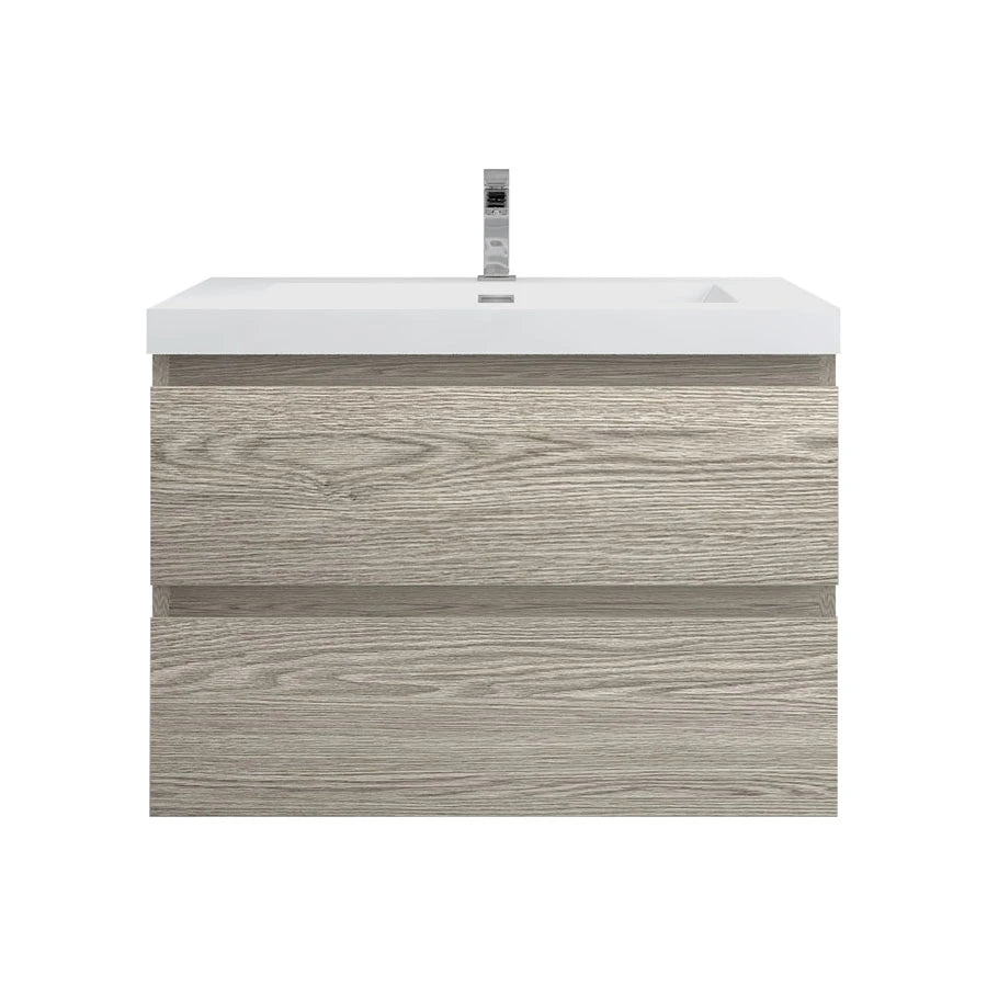 BTO 30" Wall Mounted Modern Bathroom Vanity