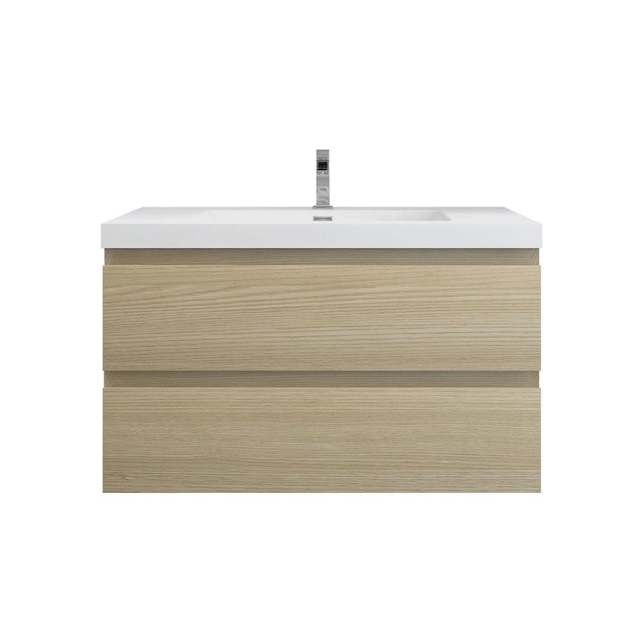 BTO 36" Wall Mounted Modern Bathroom Vanity